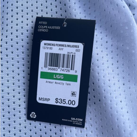 NWT UNDER ARMOUR Tank Top Training Perforated Women Sz L NWT - Picture 7 of 7